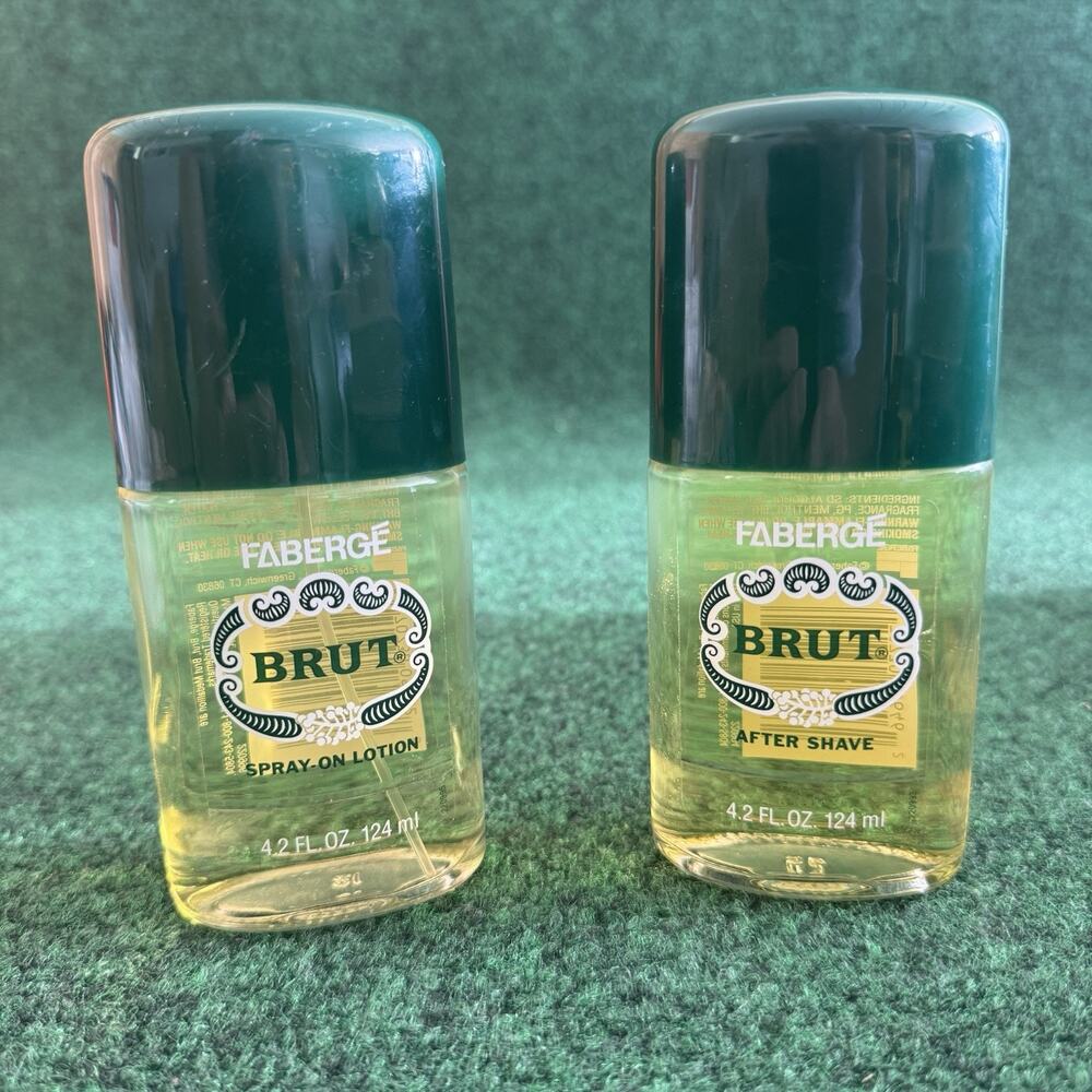 Vintage Faberge Brut 33 After Shave & Spray-On Lotion 4.2 oz New No Box